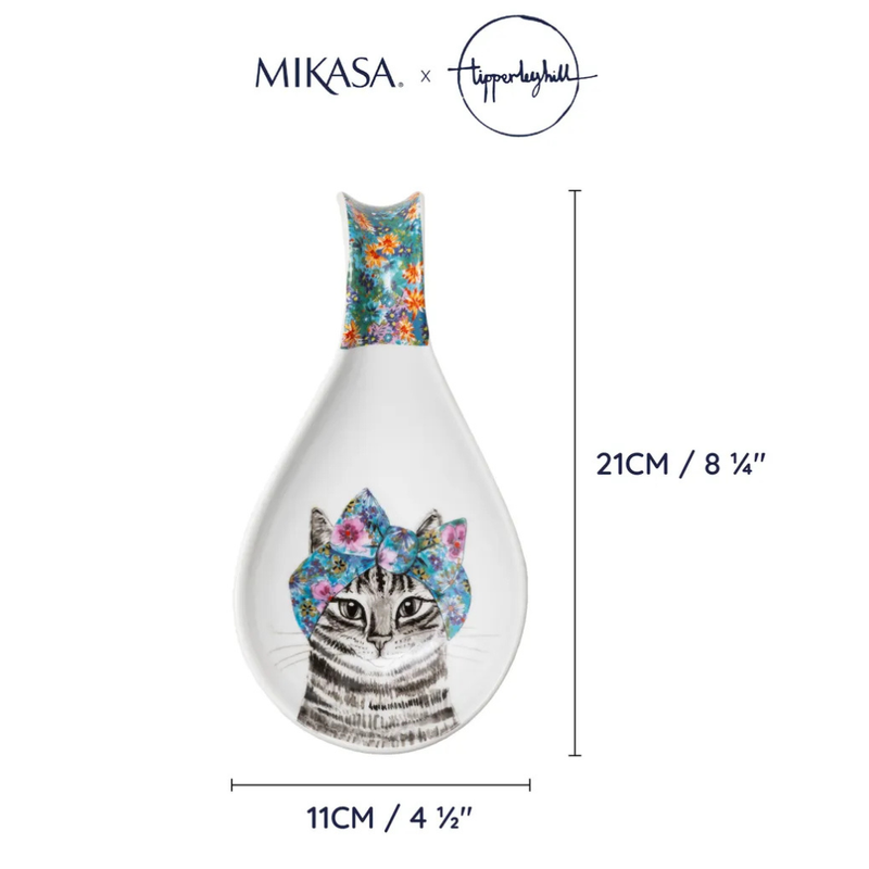 Mikasa Tipperleyhill Porcelain Spoon Rest, 21x11cm, Labelled