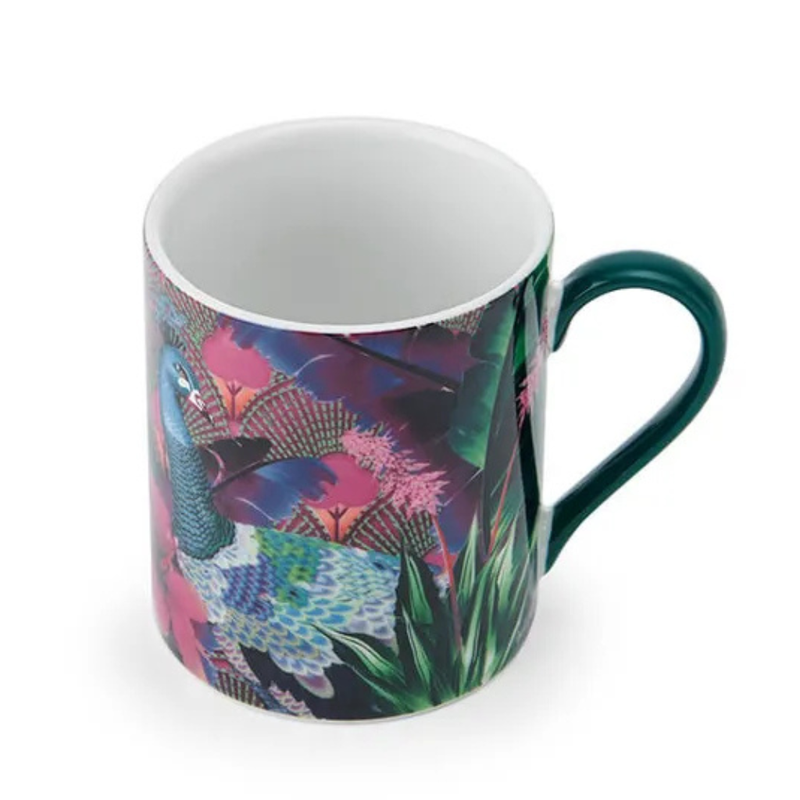 Mikasa x Sarah Arnett 350ml Mug with Peacock Print