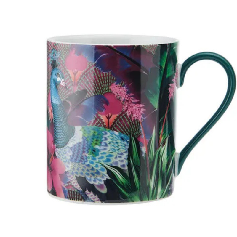 Mikasa x Sarah Arnett 350ml Mug with Peacock Print