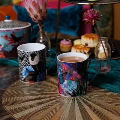 Mikasa x Sarah Arnett 350ml Mug with Peacock Print