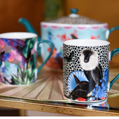 Mikasa x Sarah Arnett Porcelain Mug, 350ml, Monkey Print mulveys.ie natiowide shipping
