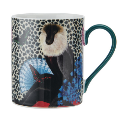 Mikasa x Sarah Arnett Porcelain Mug, 350ml, Monkey Print mulveys.ie natiowide shipping