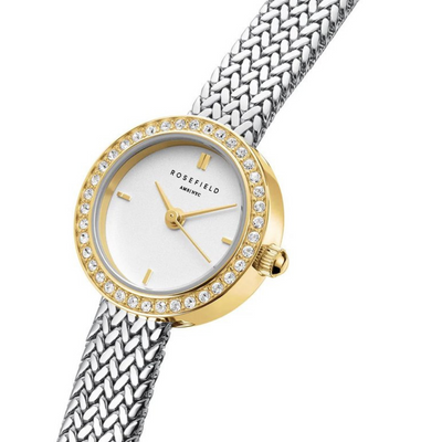 Mini Small Edit White Dial Crystal Duotone Woven by Rosefield Collection  mulveys.ie nationwide shipping