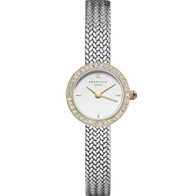Rosefield Mini Small Edit White Dial Crystal Duotone Woven by Rosefield Collection