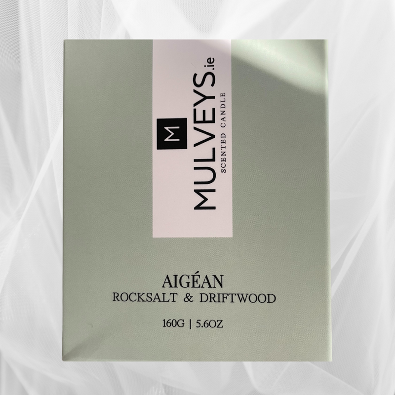 Mulveys Rocksalt & Driftwood Candle mulveys.ie nationwide shipping