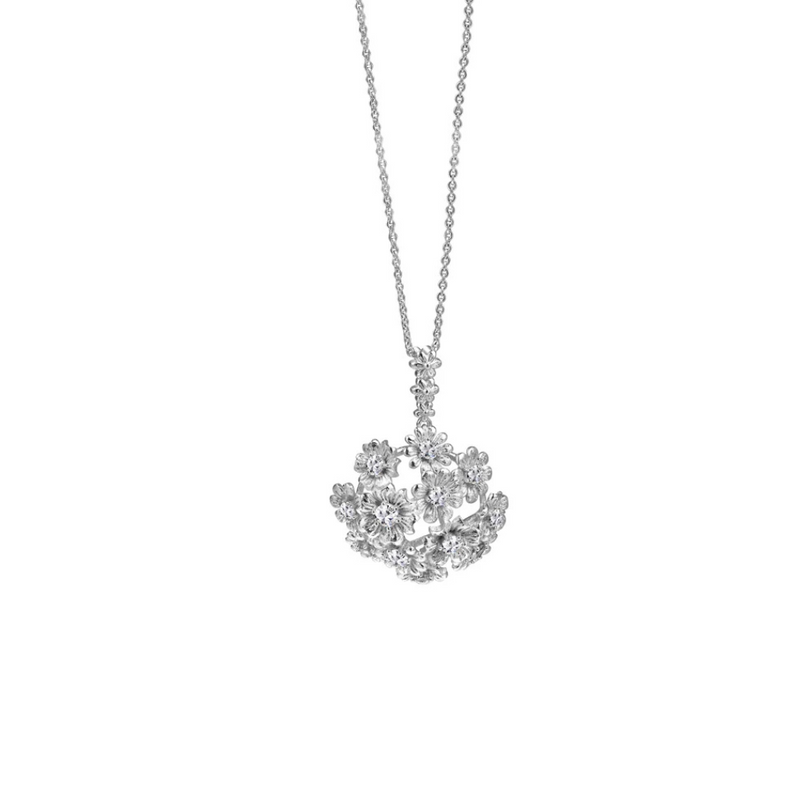 Newbridge Silver Plated Floral Cluster Pendant