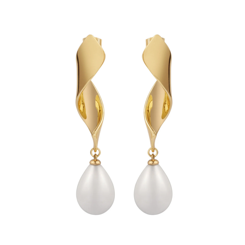 Newbridge Gold Plated Statement Pearl Earrings