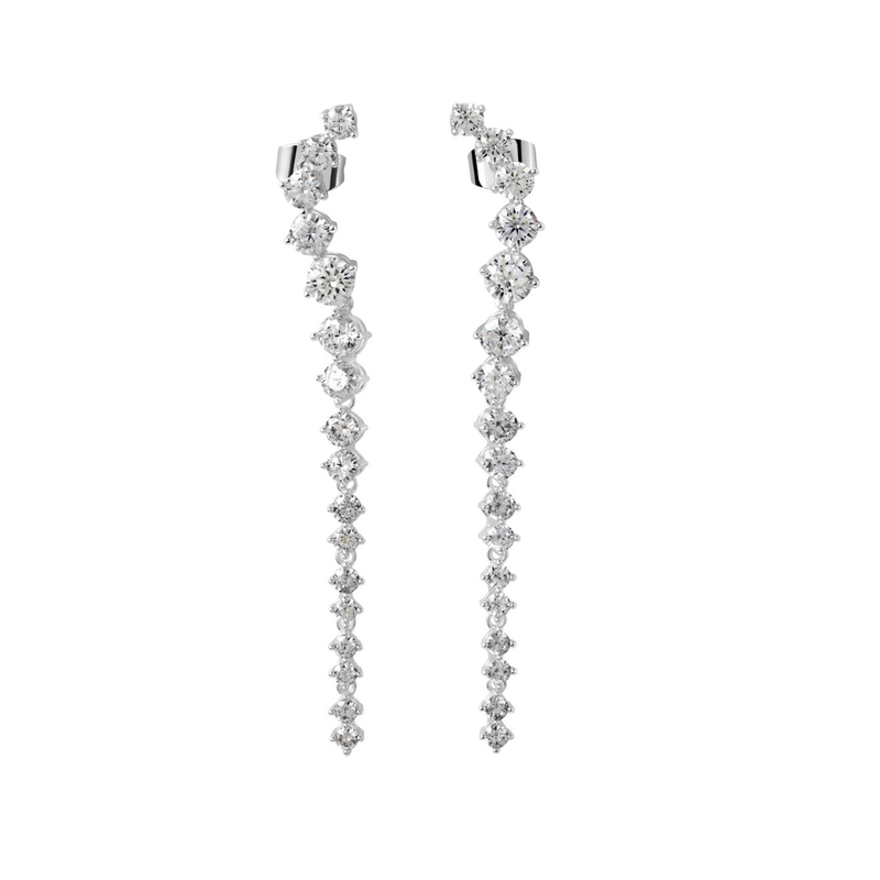 Newbridge Silver Plated Cubic Zirconia Drop Earrings