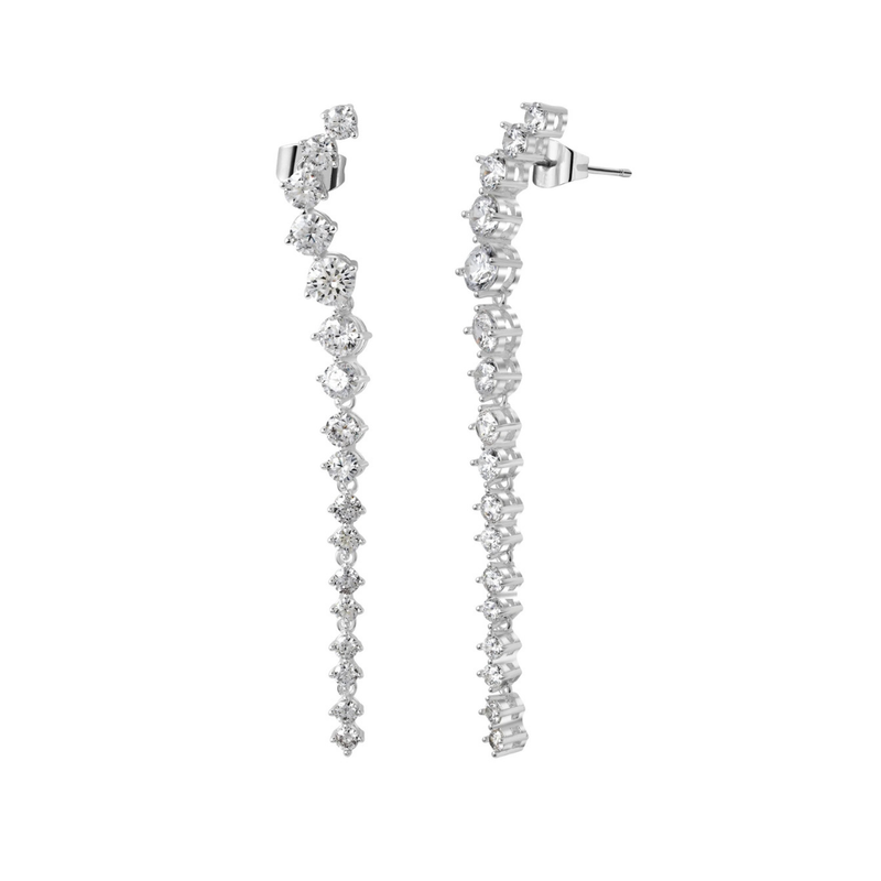 Newbridge Silver Plated Cubic Zirconia Drop Earrings