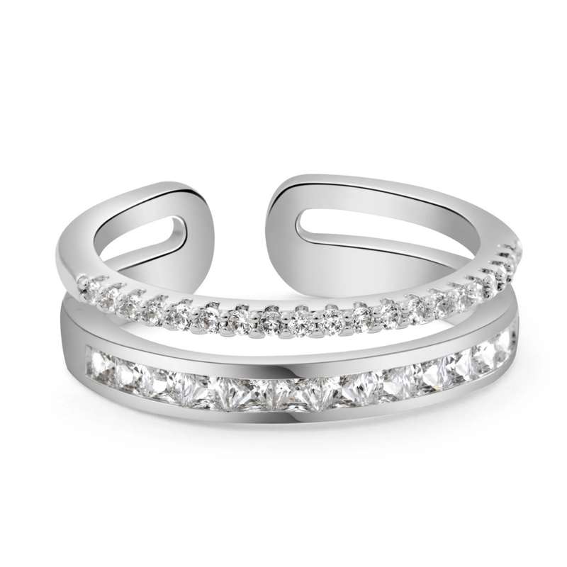 Newbridge Silver Plated Double Row Ring