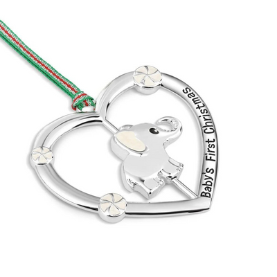 Newbridge Silverware Baby's 1st Christmas Heart Tree Decoration