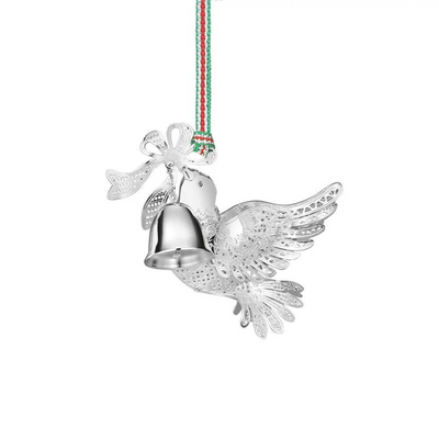 Newbridge Silverware Dove with Bell Christmas Tree Decoration