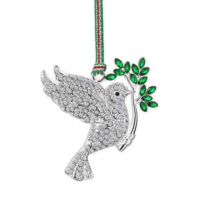 NewbridgeSilverwareDovewithOliveBranchChristmasTreeDecoration mulveys.ie nationwide shipping