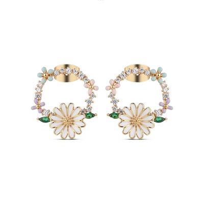 Newbridge Silverware Gold Plated Daisy Earrings