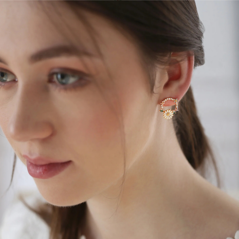 Newbridge Silverware Gold Plated Daisy Earrings