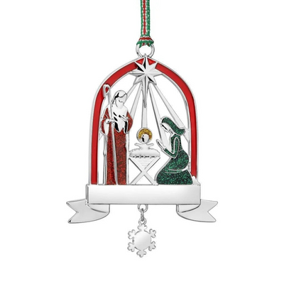 Newbridge Silverware Nativity with Star Christmas Tree Decoration