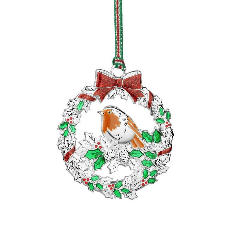 NewbridgeSilverwareRobinwithHollyChristmasTreeDecoration mulveys.ie nationwide shipping