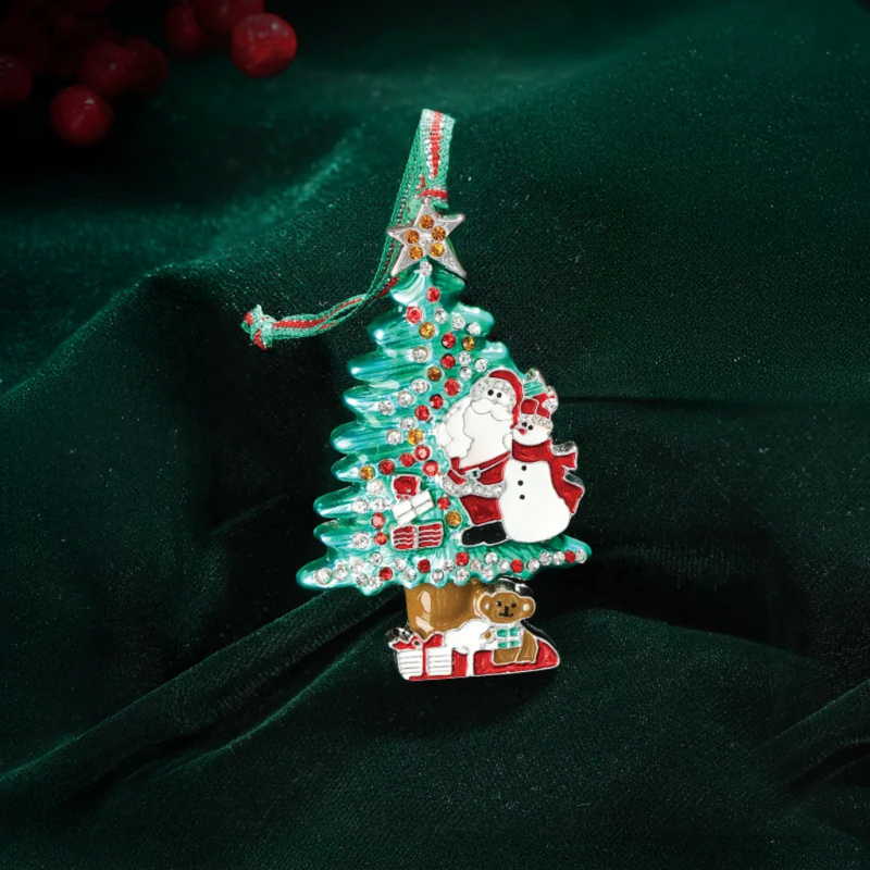Newbridge Silverware Santa & Snowman Christmas Tree Decoration