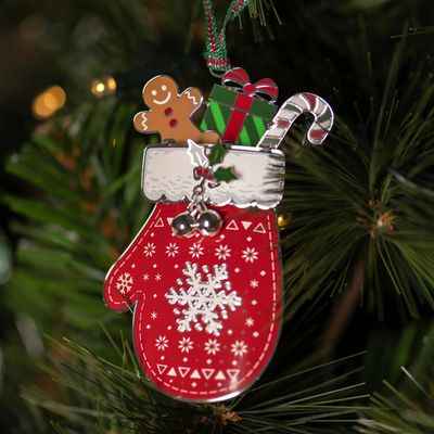 Newbridge Silverware Snow Mitten Christmas Tree Decoration