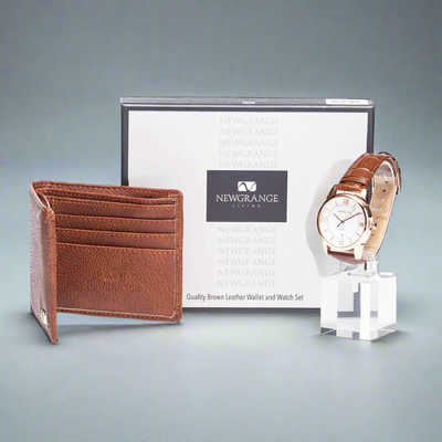Newgrange Living Mens Watch & Wallet Set Brown mulveysl.ie nationwide shipping