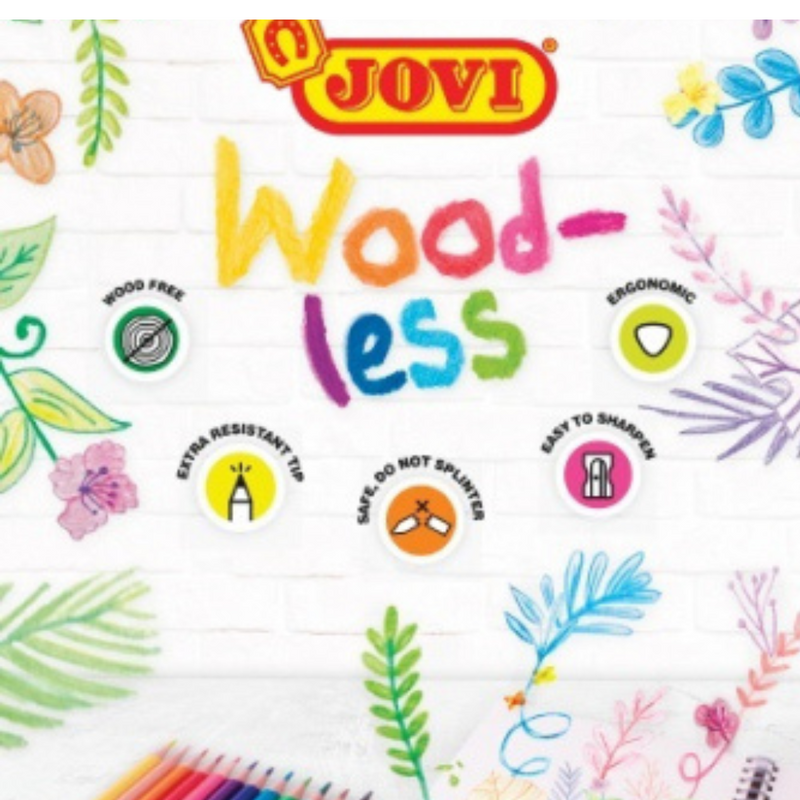 OVI ECO Woodless Colour Pencils 24PK