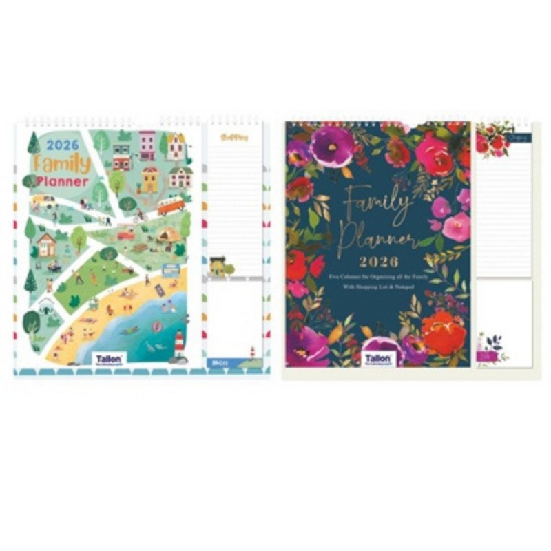 Organiser Cal Family Planner Sea/Flowers