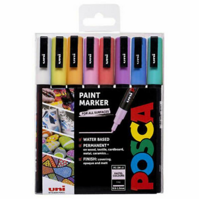 PoscaPc-3M Fine Wlt 8 Pastel Colours mulveys.ie nationwide shipping