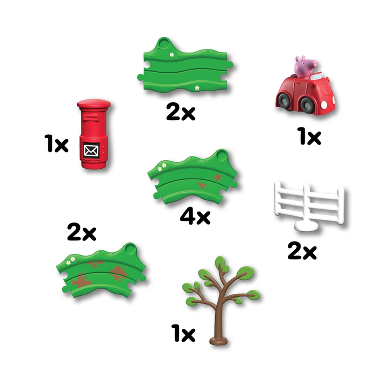 PEPPAS LITTLE RED CAR SET