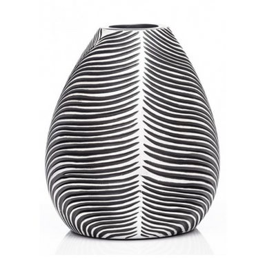 THE GRANGE COLLECTION PEARL BLACK DECORATIVE VASE 17.5X17.5X20.5CM mulveys.ie nationwide shipping