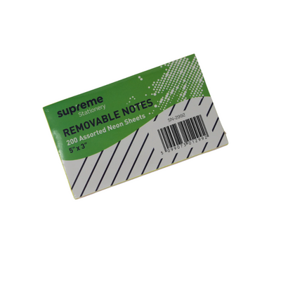 POST IT 5X3 ASST NEON 200 SHEETS. MULVEYS.IE