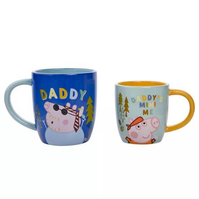 Peppa pig daddy and mini me mug set 
