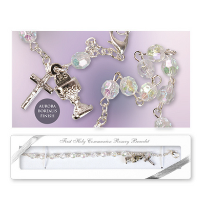 Communion Acrylic Rosary Bracelet/Crystal (C6362) mulveys.ie nationwide shipping