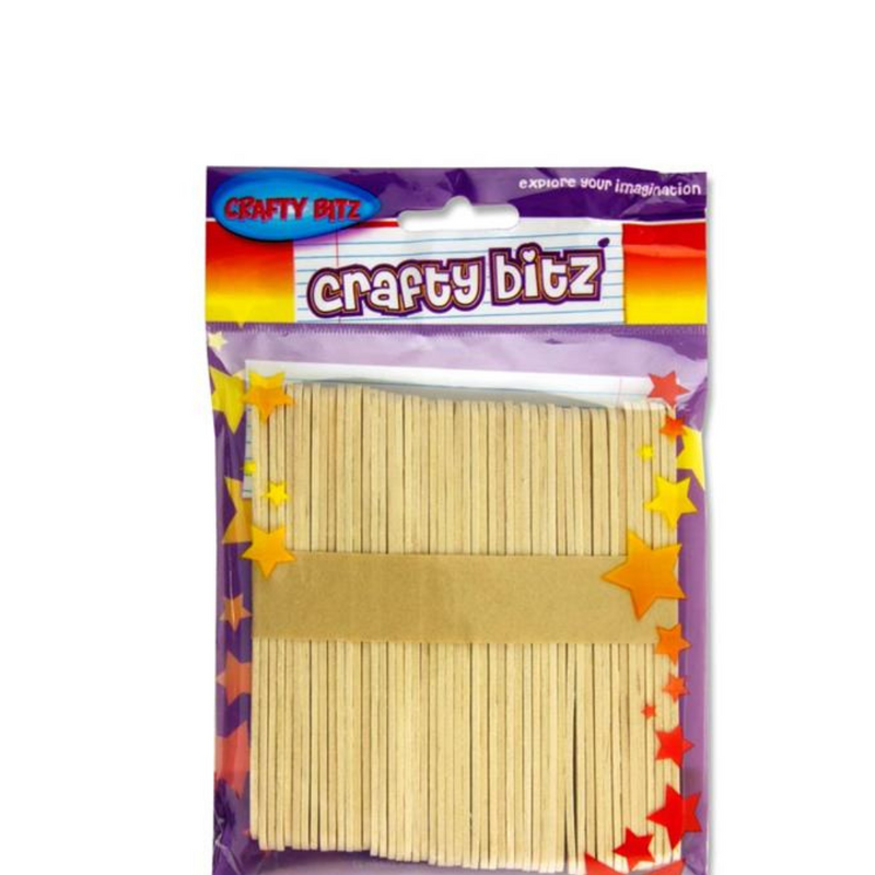 Crafty Bitz Pkt.50 Lollipop Sticks - Natural mulveys.ie nationwide shipping