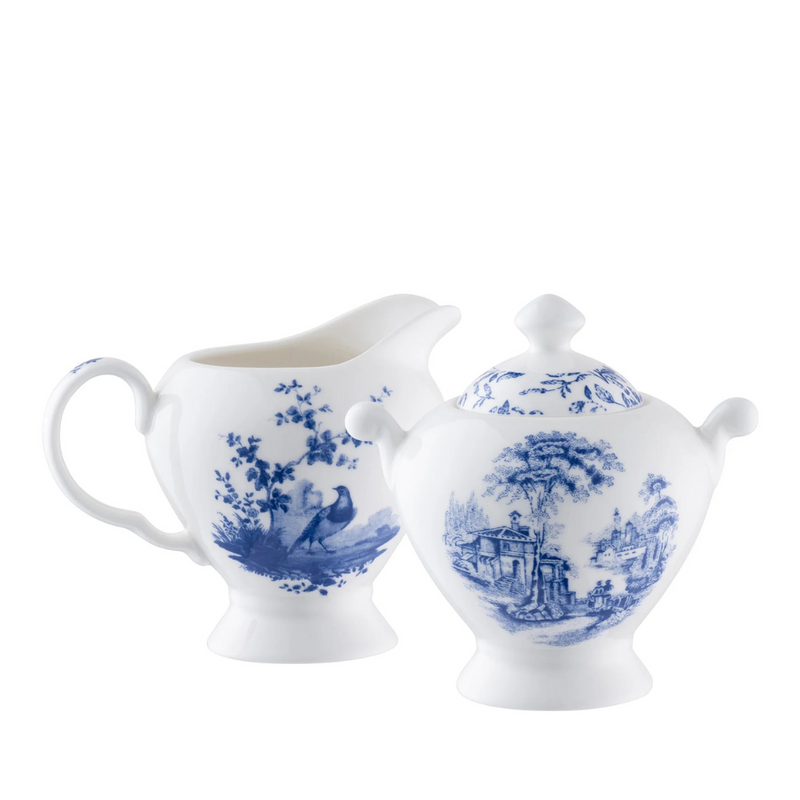 Belleek Living Archive Blue Cream & Sugar