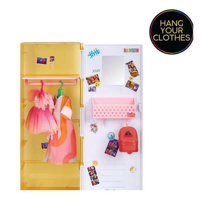 Rainbow High Design & Style Locker Playset with Shelves, Hangers, Accessories and Stickers