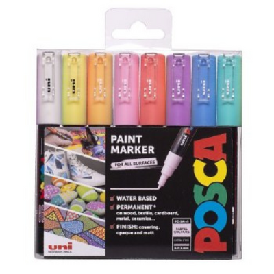  Posca PC-1M Set of 8 - Pastel Colours mulveys.ie nationwide shipping