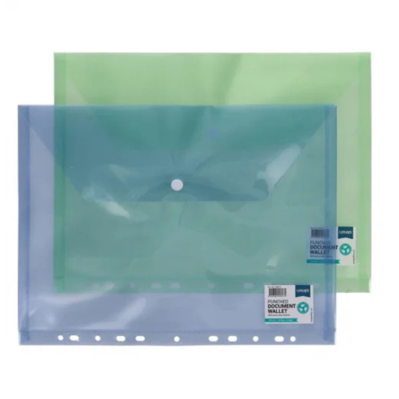 Premier A4 Universal Punched Button Document Wallet – Mulveys.ie