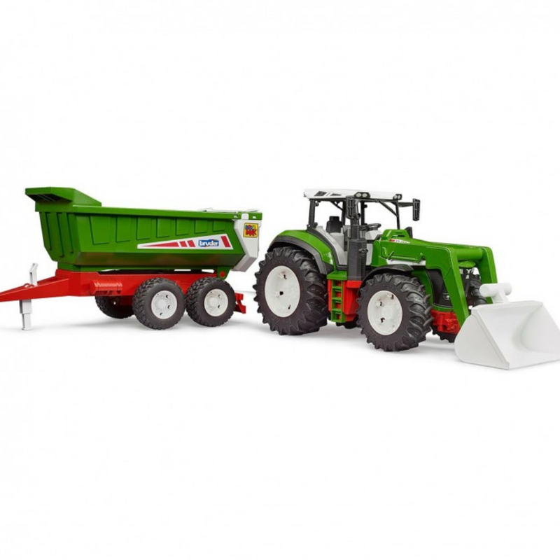 ROADMAX TRACTOR WITH FRONT LOADER AND TRAILER 03452 BRUDER mulveys.ie nationwide shipping