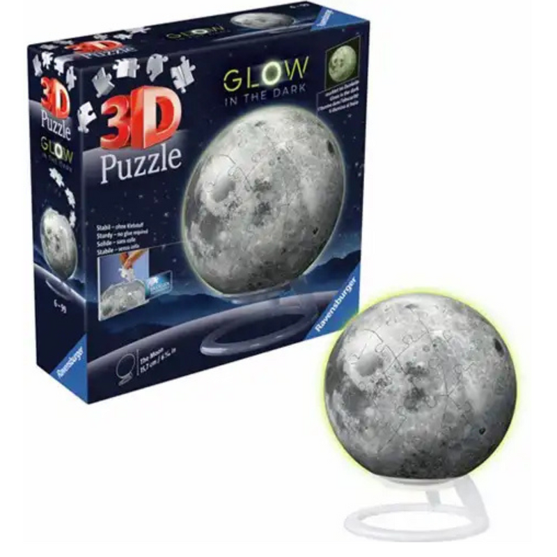 Ravensburger 3D puzzle moon Glow in the Dark - toy puzzle ball 72 pieces