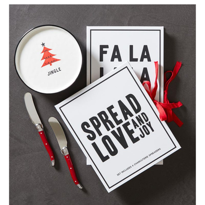 Red Charcuterie Spreaders Book Box - Spread Love and Joy