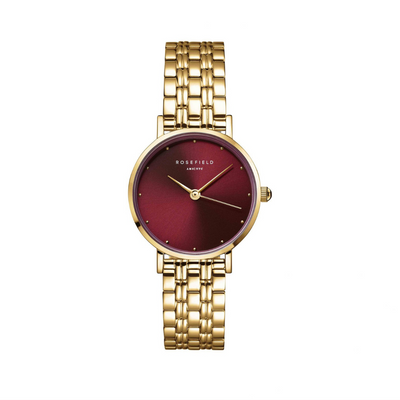 Rosefield Women's watch Small Edit Burgundy/Gold