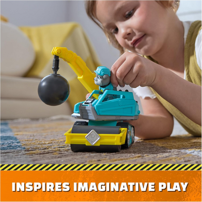 Rubble and Crew, Motor’s Wrecking Ball Toy Truck with Action Figure