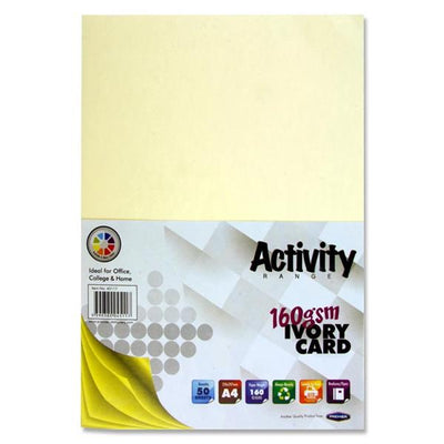 Premier Activity A4 160gsm Card 50 Sheets - Ivory mulveys.ie nationwide shipping