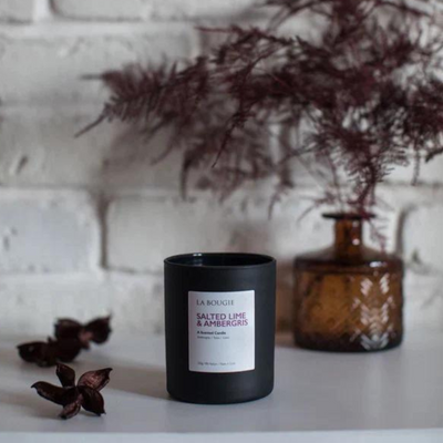 La Bougie Salted Lime & Ambergris Candle mulveys.ie nationwide shipping