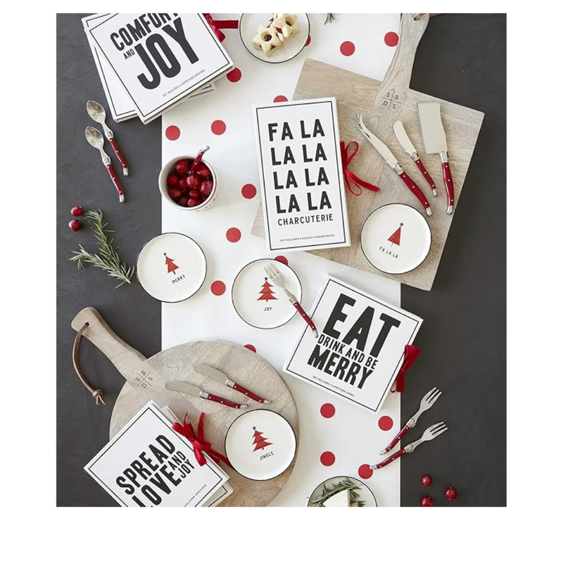 Santa Barbara Design Holiday Stainless Steel, Comfort and Joy-Charcuterie Spoon