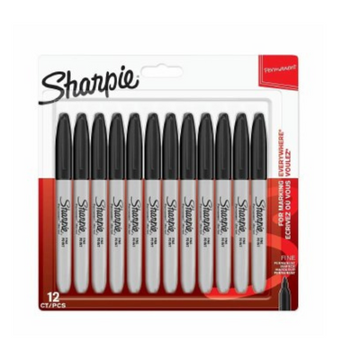 Sharpie 12 ~Black Perm Markers mulveys.ie  nationwide shipping