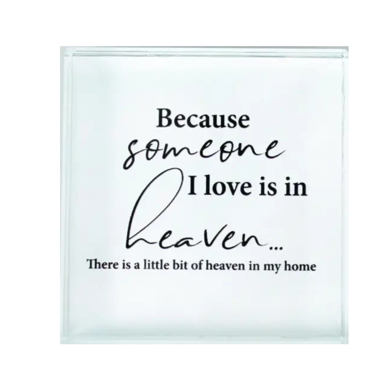  Someone in Heaven Glass Block Paperweight mulves.ie nationwide shipping