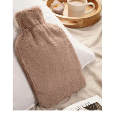 Sophia Layers Soft Faux Fur 1.7L Muff Hot Water Bottle - Taupe