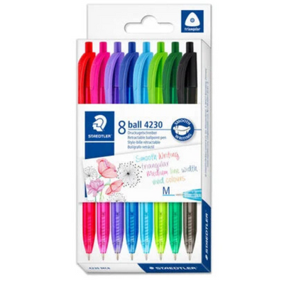 Staedtler 4230 Retractable Pens: Pack of 8mulveys.ie  nationwide shipping