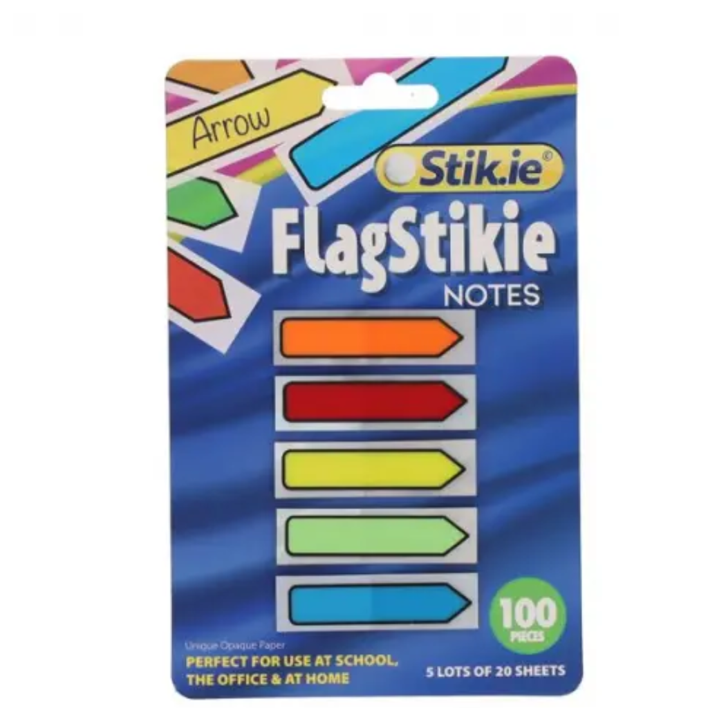 Stik-Ie Notes 5 x 20 Sheet Flag Index Arrows Page Markers – Mulveys.ie